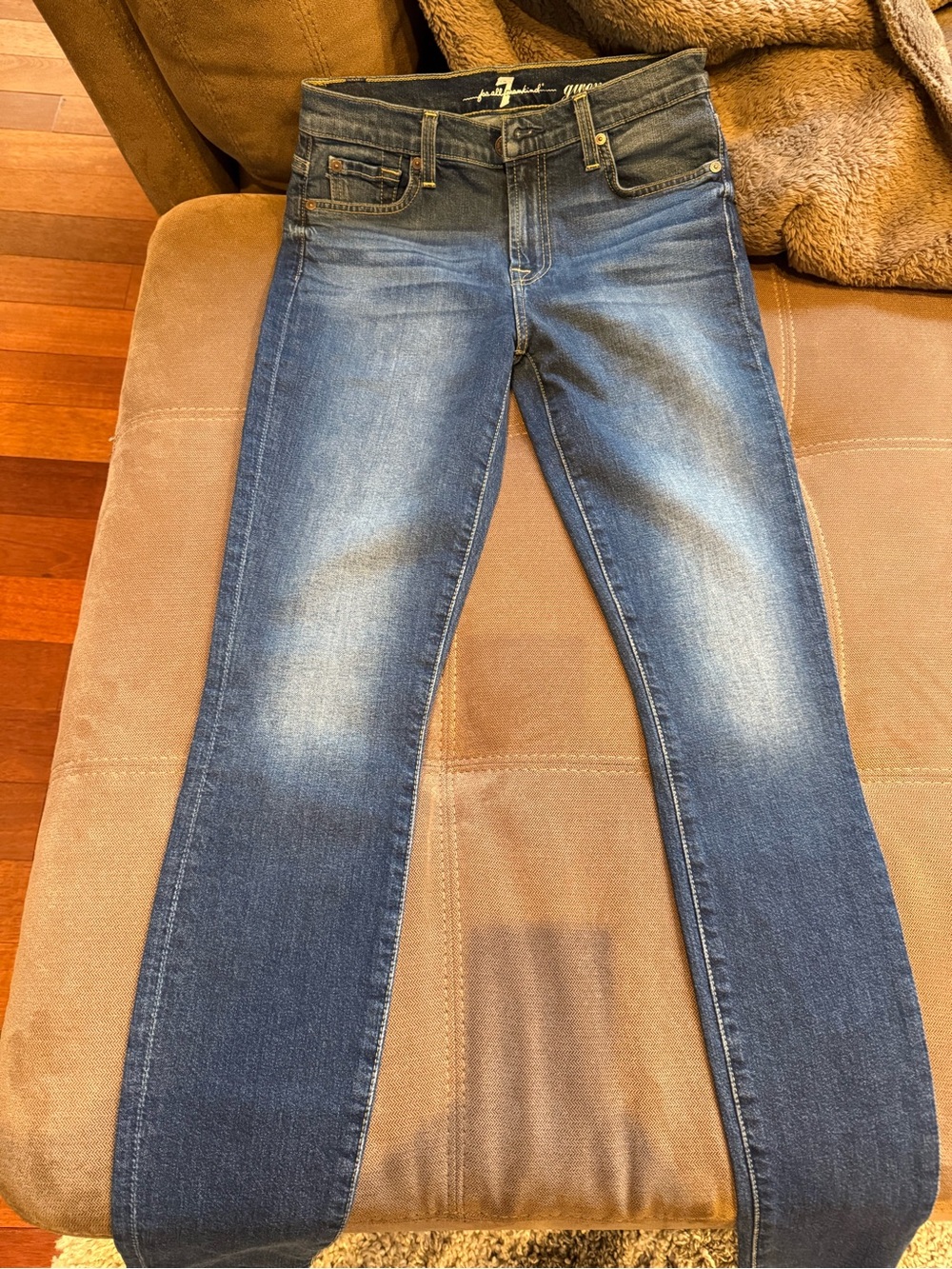 7 For All Mankind Medium Blue Skinny Jeans
